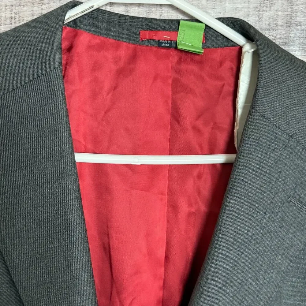 Suitsupply Jort Guabello Blazer Mens 46R Gray 3 Button Sport Coat Business